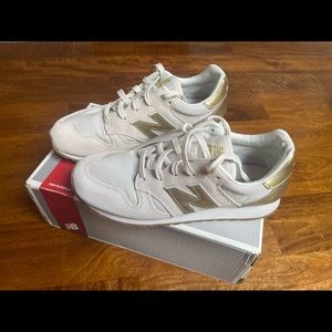 New Balance 520  Gold Metallic Sneaker